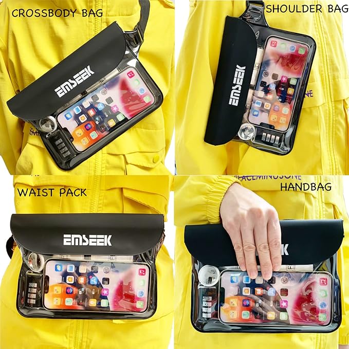 Waterproof Waist Pouch Dry Belt Bag Fanny Pack Keep Your Key Fob Wallet Kindle Phone Dry Perfect For Swim Surf Snorkel(Pink)