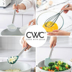 COOK WITH COLOR Silicone Cooking Utensils, Kitchen Utensil Set, Easy to Clean Silicone Kitchen Utensils, Cooking Utensils for Nonstick Cookware, Kitchen Gadgets Set, 10 Pieces, Teal