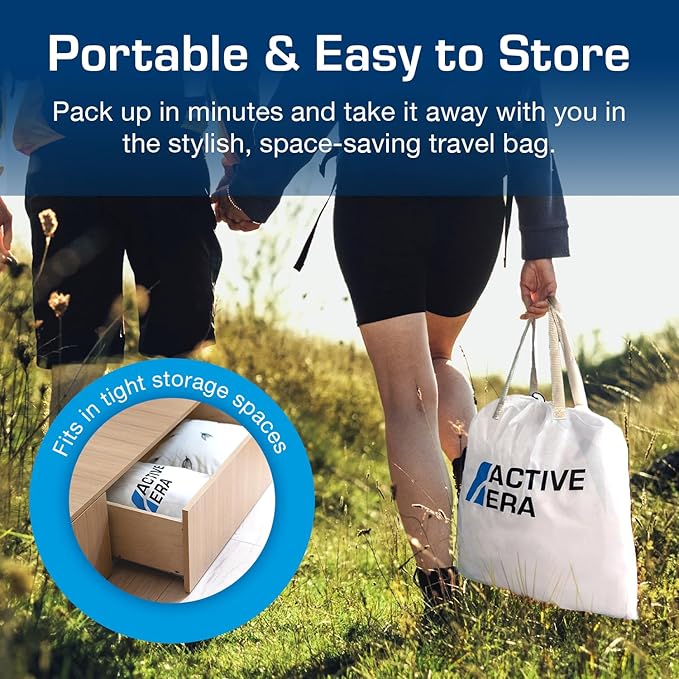 Active Era Luxury Camping Air Mattress with Built in Pump - Twin Air Mattress with USB Rechargeable Pump, Travel Bag - Single Air Mattress for Tent Camping