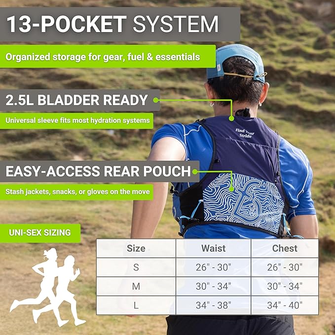 FlipBelt Tahoe Hydration Vest – Ultralight Running Vest for Men & Women – Includes Two 500ml Soft Flasks – Trail, Marathon, and Long-Distance Race Pack