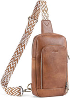 CLUCI Crossbody Bags for Women Men,Leather Sling Bag Cross Body Backpack for Woman Gifts for Women Birthday Unique