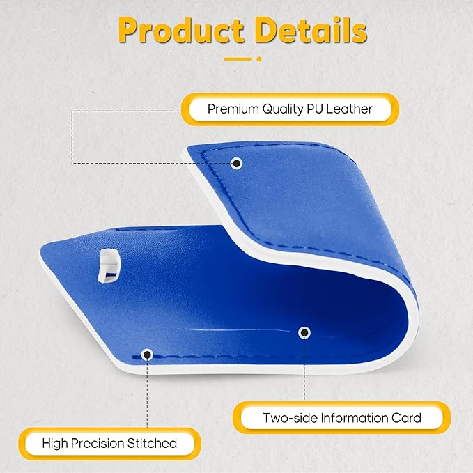 Travelambo 12 Pack Luggage Tags for Suitcases Privacy Protection Bag Tags Faux Leather Travel Accessories Essential, Fresh Blue