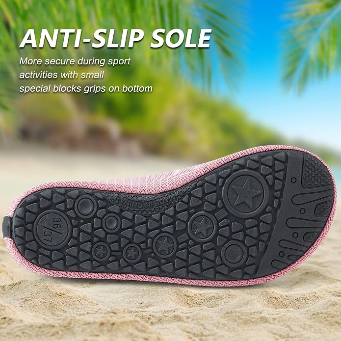 Deevike Water Shoes for Women Men Barefoot Quick-Dry Aqua Socks Slip-on for Beach Swim Surf Yoga Exercise