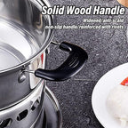 Camping Cookware Set, Portable Camping Stove With Pot Stainless Steel Alcohol Stove, No Electricity Required Adjustable Fire, for Camping Outdoor Kitchen Cooking Picnic for 1-4