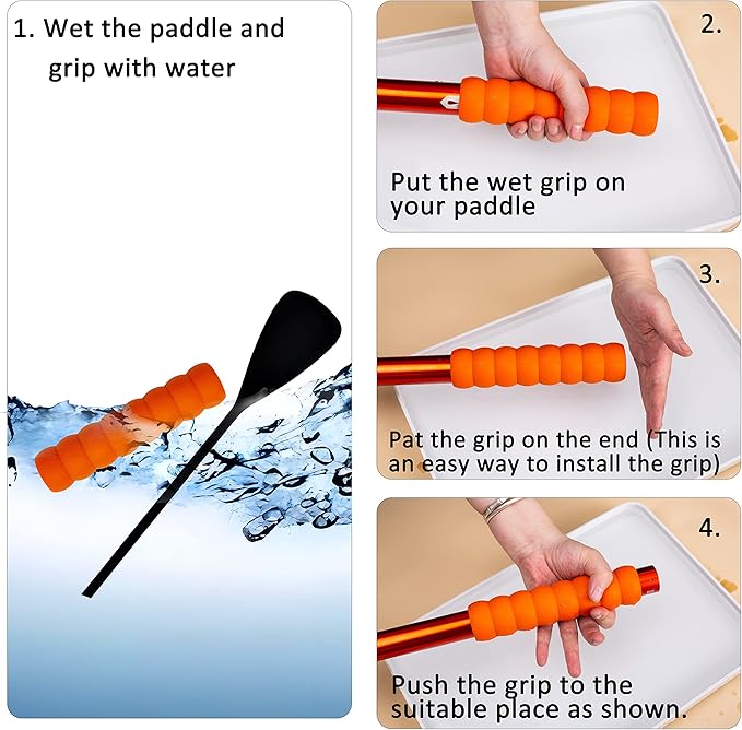 Kayak-Paddle-Grips-2-Pack - No-Slip Oar-Grip for Take-Apart Paddles,Blister Prevention Kayaking Accessories(Diameter 30mm/1.18 inches)