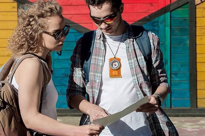 TurnOnSport Orienteering Compass - Advanced Scout Compass for Hiking, Camping, and Backpacking - Best Survival Gifts for Kids