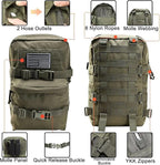 Tactical Mini Molle Hydration Pack,Molle Hydration Carrier with US Flag Water Resistant,Hydropack for Tactical Vest Backpack
