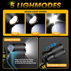 1,000,000 Lumens Rechargeable Headlamp, 5 Modes & IP68 Waterproof Head Lamp, Headlamps for Adults Rechargeable, 90°Adjustable Head Lights for Outdoor Camping, Hunting, Running