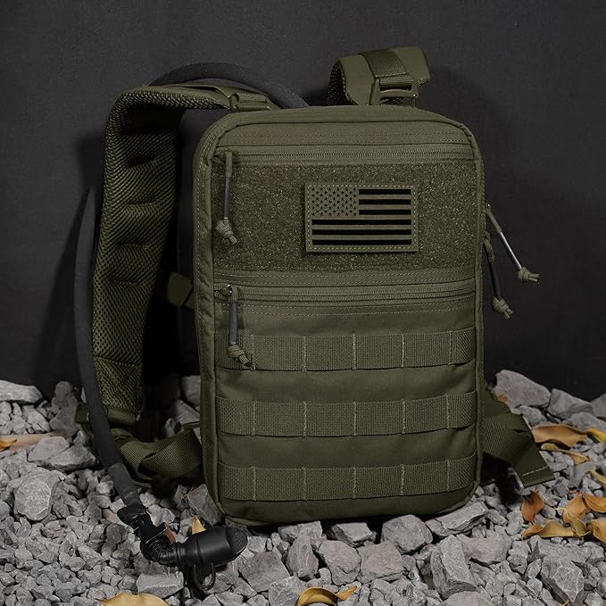 PETAC GEAR Tactical Molle Hydration Pack for 1.5L - Lightweight Water Reservoir Bag for Molle Vest Backpack, for Hiking, Hunting