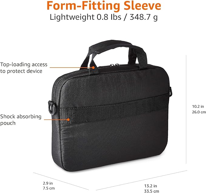 Amazon Basics Laptop Carrying Case Shoulder Strap, 10-pack, 11.6 inch, Black