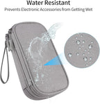JIAKAI Travel Cable Organizer - Electronics Accessories Bag(Double Layer - Grey)