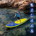 FunWater Inflatable Stand Up Paddle Board with Premium SUP Paddleboard Accessories, Anti-Slip EVA Deck, 11'/10'6'' Paddle Boards for Adults & Youth of All Skill Levels