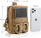 2 Pack Molle Pouches - Tactical Compact Water-Resistant EDC Pouch Bag Small Utility Pouch