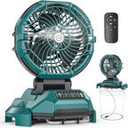 PANERGY Portable Misting Fan for Outdoors-30000mAh Rechargeable Battery, 4-Speed Fan,4 Spray Modes,10-13 Inch Bucket Compatible,Auto Oscillation&Adjustable Tilt,Remote Control for Camping/Beach/Patio