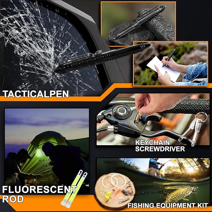 Gifts for Men Dad Him Birthday Christmas Fathers Day, Cool Gadget/Survival Gear and Equipment, Unique Camping Hunting Hiking Outdoor Gear, Gift Idea for Valentines Day Boyfriend Boys Stocking Stuffer