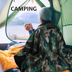 Tirrinia Large Waterproof Outdoor Blanket, Soft Warm Windproof Stadium Blanket with Sherpa Fleece and Foldable for Outdoor Sport, Baseball, Football, Beach, Concerts, Car