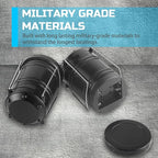 Lichamp 4 Pack LED Camping Lanterns, Collapsible Flameless Candles Tea Lights, Portable Battery Powered Camping Lights Emergency Supplies Kit, Black