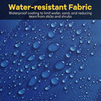 UNIKOME Outdoor Packable Travel Blanket, Lightweight Waterproof Puffy Down Alternative Camping Blanket With Corner Loops, 75'x52', Blue