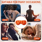 Sleep Mask 100% Mulberry Silk for Light Blocking, ZOESMIEN Eye Mask for Women Men Side Sleeper, Puffiness Dry Eyes Headache, Adjustable Strap, Christmas Gift Package, Vitality Orange