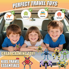 4Pcs Transformable Fidget Spinners for Kids Fidget Toys Teens Adults Quiet Airplane Road Trip Travel Activities Essential Autism ADHD Easter Basket Stuffers Gifts for Boys Girls Toddlers C