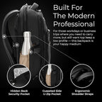 Briggs & Riley Medium Backpack for Women & Men - Laptop Backpack, For Work & Travel, Carry On Size, Lightweight & Durable, Padded Straps, Fits up to 14" Laptop - @work Collection, Black