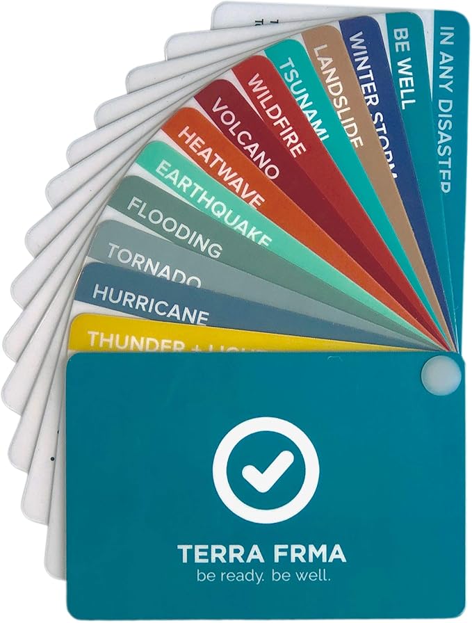 Disaster Deck - Emergency Disaster Survival Cards - Waterproof Pocket Guide for Bug Out Bag Kit