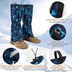 likloks Adjustable Leg Gaiters for Men & Women - Lightweight & Waterproof Gaiter for Hiking, Snow, Trail, Trekking, Hunting, Climbing