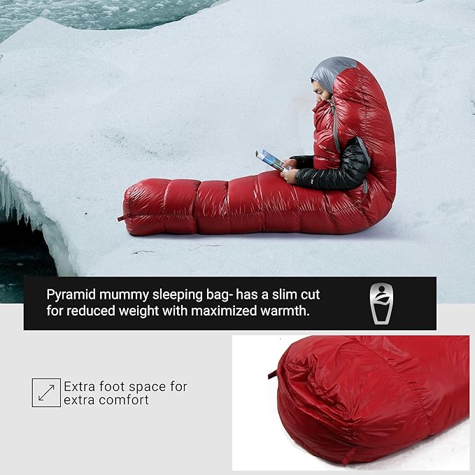 Himalaya 0 Degree Sleeping Bag for Adult Ultralight Down, -20°F-40°F, Cold Weather, Autumn & Winter, Hiking Backpacking Sleeping Bags