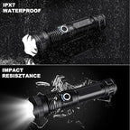 3 Pack Rechargeable LED Flashlights High Lumens, 90,000LM Super Bright Flashlight, Adjustable 5 Modes Powerful Flash Light with USB Cable, Waterproof Handheld Flashlight for Home Camping Emergencies