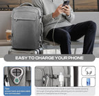 Travel Laptop Backpack for Men, 60L Extra Large TSA Approved Business Computer Bag, Water Resistant & Fits 18.4 Inch Laptop, Grey