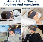 Sleep Eye Mask - Ultra Soft Comfortable Sleeping Mask for for Home Sleep Travel Shift Work, Nose Pad Designed Light Blocking Eye Blinder, Fully Adjustable Strap and Skin Friendly