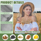 HESTYA 4 Pack Mosquito Head Net Face Mesh Protecting Net for Outdoor Hiking Camping Climbing Mosquito Fly Insects Preventing(Gray, Army Green)