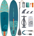 Retrospec Weekender Inflatable Stand Up Paddle Board Includes Paddle, Pump, and Accessories 10’6” Lightweight iSUP, Puncture Resistant Inflatable Paddle Board for Adults