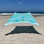 Neso Gigante - Portable Beach Tent - Ideal to Enjoy with Family and Friends - UPF 50+, Water-Resistant, and Lightweight - Swells, 11' x 11'