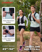 UTOBEST Running Vest for Women Men, Reflective Hydration Vest with 500ml Soft Water Bottle, 5L Phone Holder with Adjustable Belt & Ample Storage