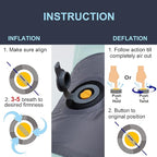 XL Inflatable Camping Pillow ELuxe w. Removable Padded Cover | X-Foam, Comfortable, Washable Ultralight Portable Neck Lumbar Support | Backpacking, Hiking, Travel, Air | X-Large (Ocean Blue)