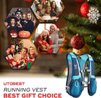 UTOBEST Running Vest, 5L Hydration Vest Lightweight, Breathable and Sweatproof Running Backpack, Adjustable Running Hydration Vest for Trail Running Marathon Race Jogging Cycling