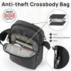 VADOO Sling Bag for Men Women, Anti Theft Crossbody Shoulder Bag with Zipper Lock, RFID Blocking & Waterproof for Travel