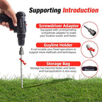 16 Psc Non-Rust Cast Aluminum Ground Anchors - Heavy Duty Screw in Tent Stakes for Superior Stability Ideal for Tents, Canopies, Sheds, Car Ports, Swing Sets Outdoors