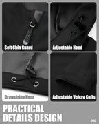 33,000ft Men's Softshell Jacket with Hood Waterproof Windbreaker Lightweight Rain Shell Jacket for Outdoor Hiking Travel