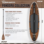 Paddle Board, 10.8' Stand Up Paddle Board with Premium Complete Inflatable SUP Accessories, Extra Wide Paddleboards for Adults & Kids-Pandora Collection