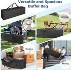 COOLBEBE 52" Sports Duffle Bag - 160L Extra Large Travel Duffel Luggage Bag with Upgrade 2-way Lockable Zippers, Sturdy & Water Resistant Long Duffle Bag for Camping Moving (Black 52inch 2Pack)