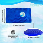 VOS Waterproof Pillow, Lightweight and Comfortable Outdoor Pillows for Beach, Pool, Hiking, Backpacking, Camping, Hunting and Fishing (Blue Rectangle)