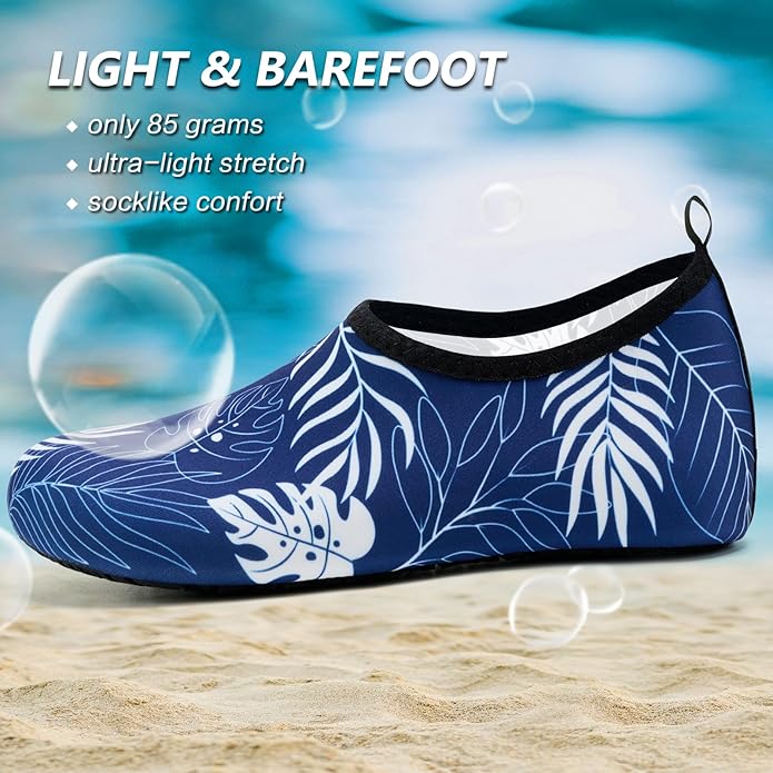 Deevike Water Shoes for Women Men Barefoot Quick-Dry Aqua Socks Slip-on for Beach Swim Surf Yoga Exercise