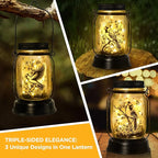 Cardinal Gifts for Women/Men Cardinal Solar Lanterns Mom Grandma Birthday Present Lantern Memorial Lights Solar Garden Decoration Outside for Yard, Patio,Backyard,Porch Torches