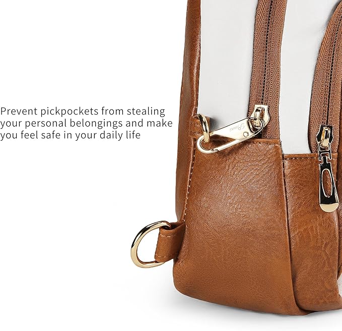 Crossbody Bags for Women Anti Theft Vegan Leather Sling Bag RFID Blocking Chest Bag for Travel