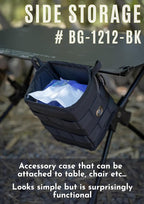 camping moon Storage Box Accessory Small Gear Organizer XS Black BG-1212BK (Black)