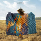 zzlamb Camping Blanket, Outdoor Lightweight Travel Blanket Puffy Portable Down Alternative, Windproof Warm Cloak with Snaps, Cozy Quilt Backpacking Picnic RV Plane Car Hammock Beach Climbing