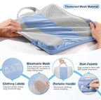 8 Set Compression Packing Cubes for Travel Essentials,Compressible Expandable Packing Cubes for Suitcase,OlarHike Luggage Organizer Bags for Travel,Handy Helper for Organizing Clothes(Light Blue)