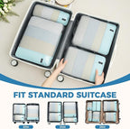 BAGAIL 6 Set/4 Set Lightweight Compression Packing Cubes for Travel, Anti-Tearing Expandable Organizer Bags for Suitcase